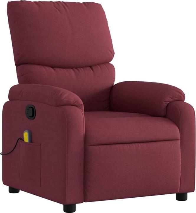 VidaXL Massagesessel Weinrot Stoff,Farbe: Weinrot,Material: Stoff