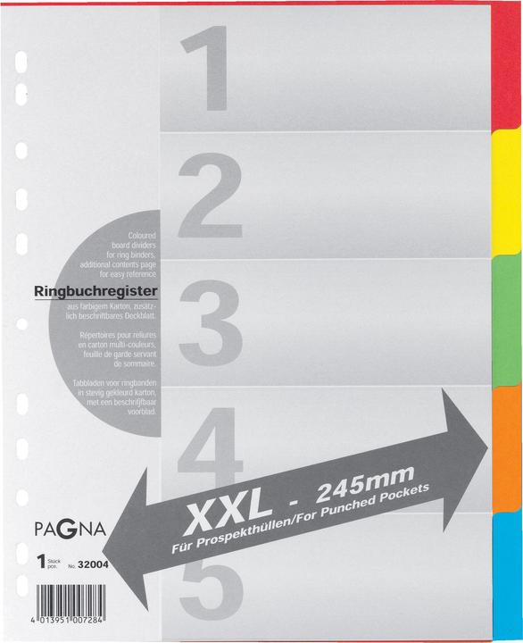 Pagna Kartonregister mit Deckblatt, zur freien Verwendung, einzeln