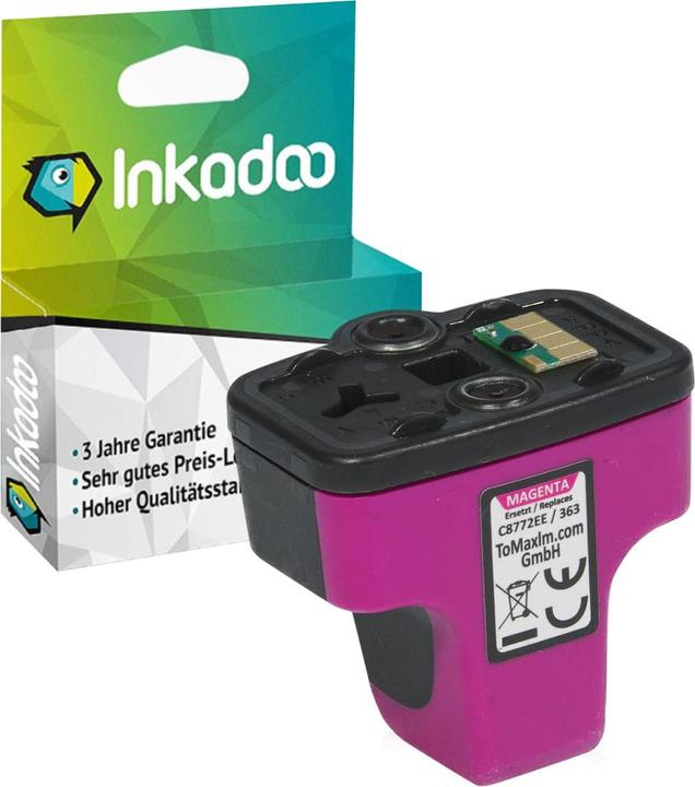 Produktbild Inkadoo Druckerpatronen kompatibel zu HP C8772EE / 363 Tintenpatrone, magenta Magenta (M)