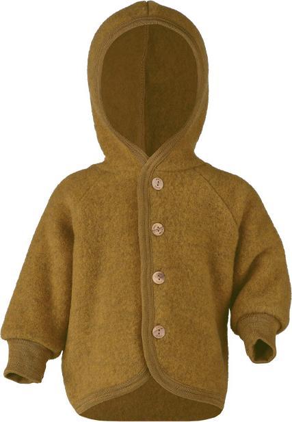 Engel Natur Kapuzenjacke mit Holzknöpfen