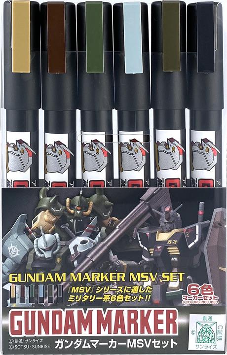 Actual product image Bandai Gundam Marker Set