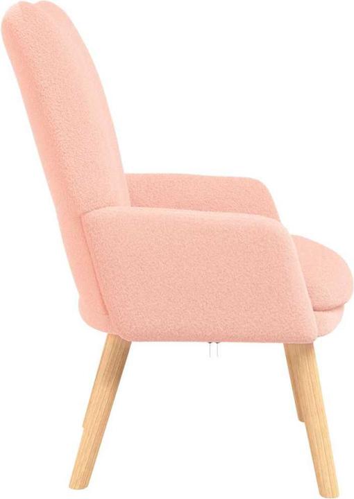 Actual product image VidaXL Recliner pink wool-like fabric