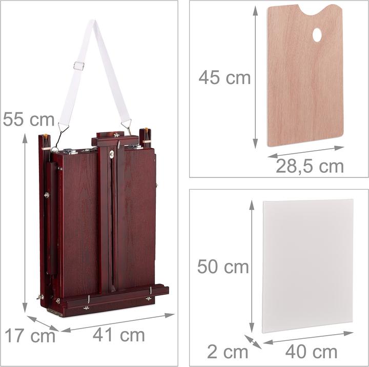 Actual product image Relaxdays Suitcase easel