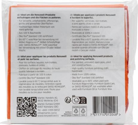 Nährwerte und Zutaten Renuwell Möbel Poliertuch (Orange, Red, White)