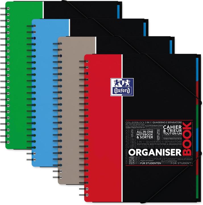 Actual product image Oxford Organiserbook (A4+, Checked, Hardcover)