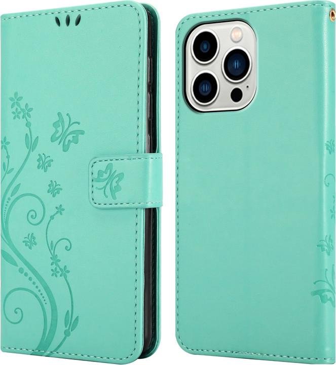 Actual product image Cadorabo Cover for Apple iPhone 14 PRO MAX in Flower Book Style (Apple iPhone 14 Pro Max)
