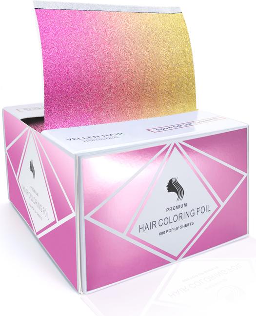Vellen Hair Pop Up Folien 600 Stk. Pink/Gelb