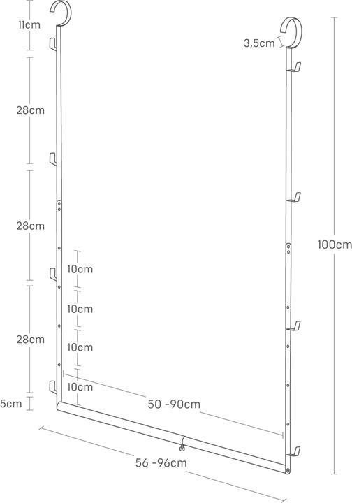 Actual product image Yamazaki 2-stöckige ausziehbare Kleiderstange SMART