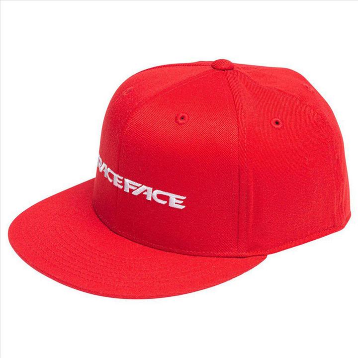 Race Face RF Classic Logo Fitted Hat-Red-L/XL (One Size)