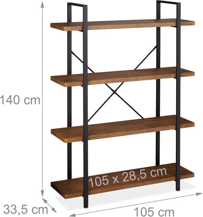 Produktbild Relaxdays Bücherregal (105 x 33.5 x 140 cm)