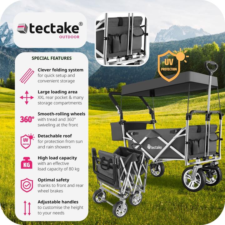 Image du produit tectake Chariot de jardin pliable 80 kg NICO