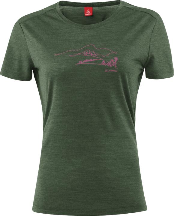 Löffler Women's Printshirt Country Merino-Tencel (44)