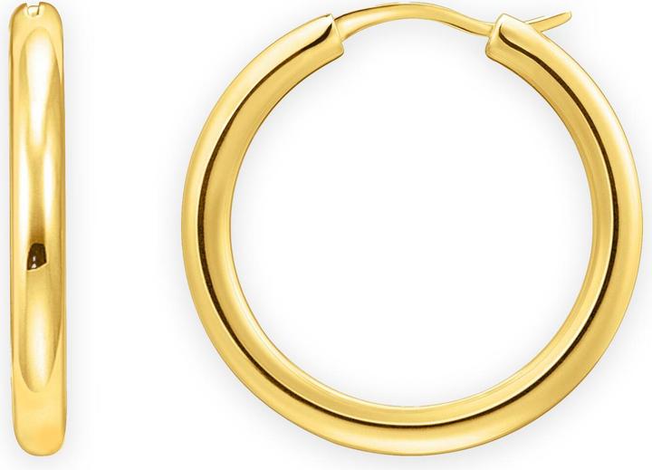 Thomas Sabo Creolen mit klassisch-elegantem Design (750 Gelbgold Vergoldung, 925 Sterlingsilber)