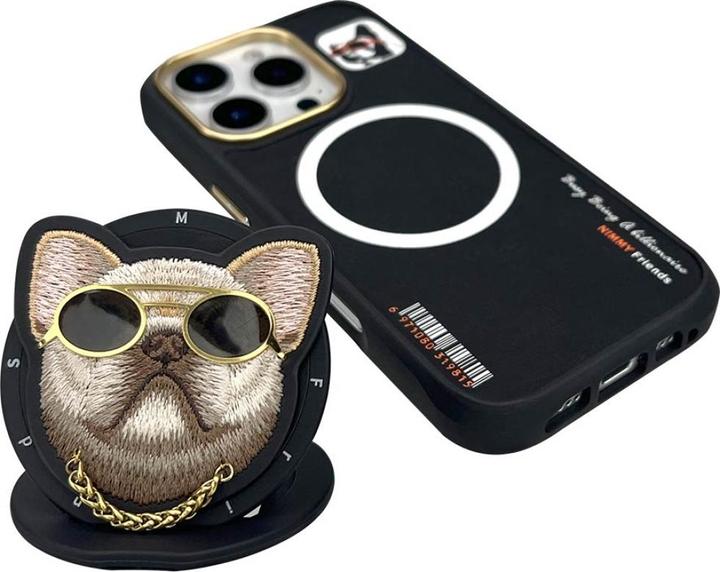 Image du produit Uniq Nimmy Glasses Cool Dog MagSafe case for iPhone 16 Pro Max black (Apple iPhone 16 Pro Max)