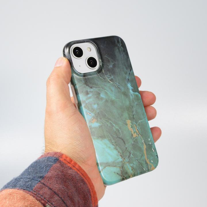 Image du produit PhoneLook Coque Silicone rigide mat avec effet marbre imprimé (Apple iPhone 14 Plus)