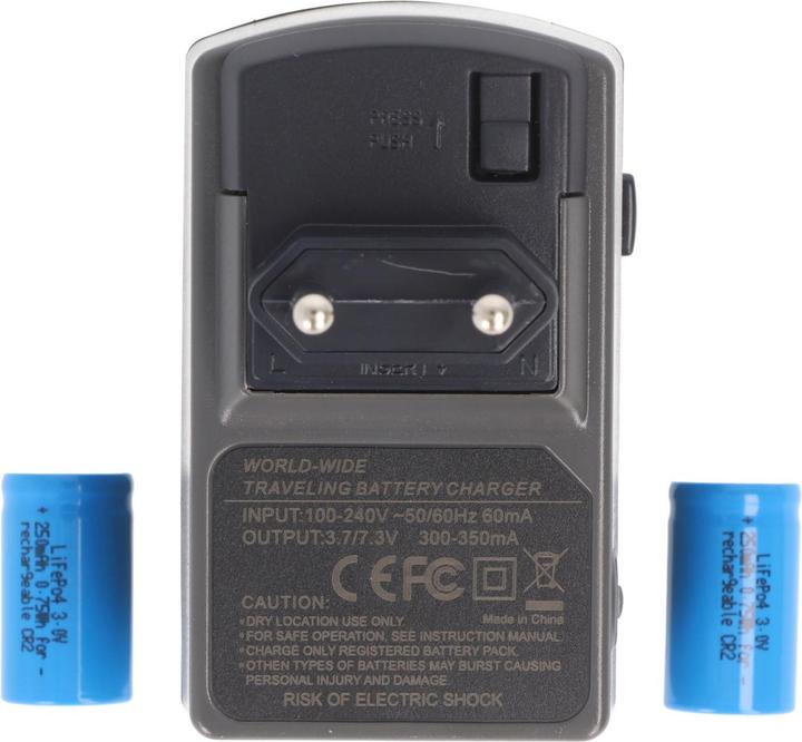 Actual product image AccuCell CR2 Charger Li-ion, CR-2 Charger incl. 2x CR2 Battery