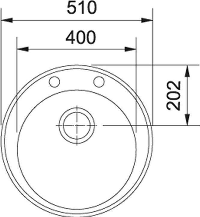 Image du produit Franke Stone lavabo Ronda, ROG 610-41, plug valve, Onyx (Evier encastré, 51 cm, 51 cm)