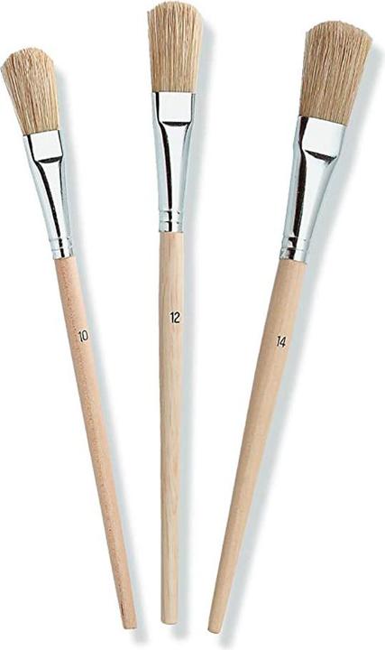Color Expert Set di pennelli per smalto 3 pezzi a setole chiare