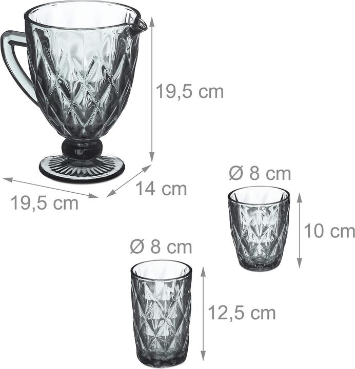 Productafbeelding Relaxdays 7-delige glazen set (1.30 l, 1 x)