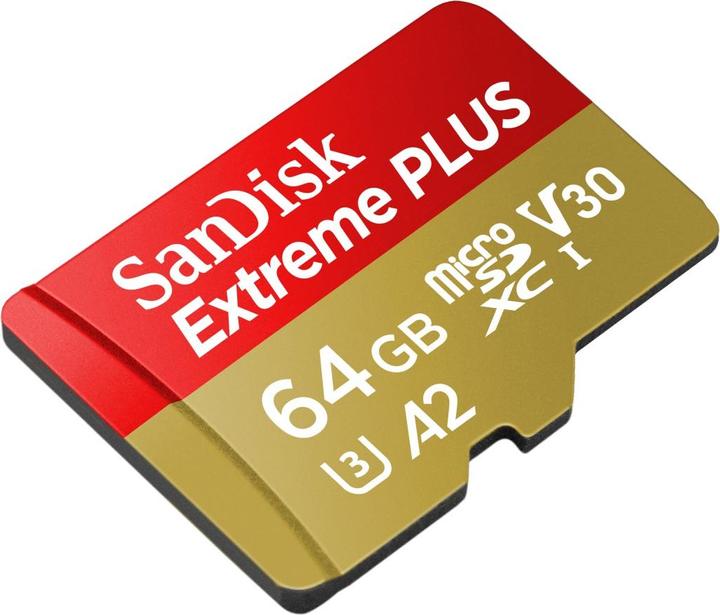 Image du produit SanDisk Extreme Plus (64 Go, microSDXC, U3, UHS-I)