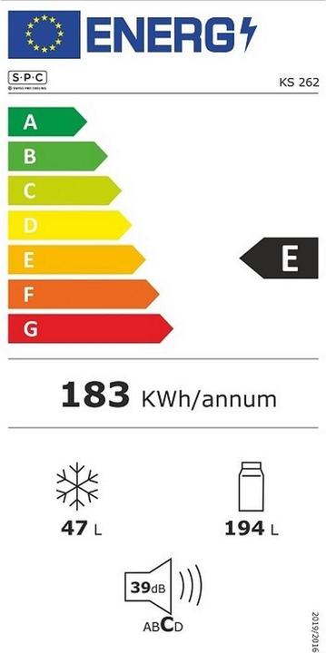 Energie-Label SPC KS262 SC (241 l)