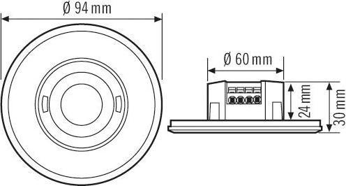 Produktbild Esylux Bewegungsmelder MDFLAT 30i/8 UP RWDweiss (3 m)
