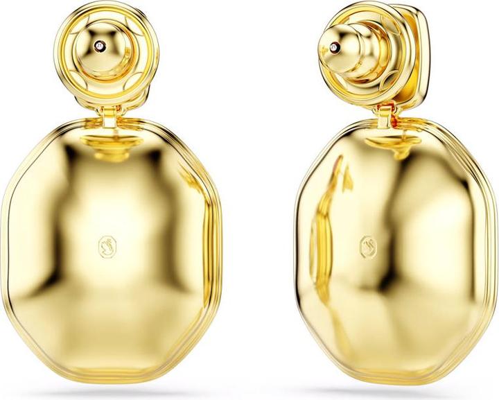 Actual product image Swarovski Chroma Drop Ohrhänger Asymmetrisches Design Oktagon Schliff Mehrfarbig Gold (Swarovski Metal)