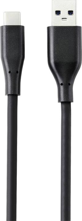 Produktbild Renkforce USB-Kabel USB 3.2 Gen1 3.0 3.1 USB-C Stecker 2.00 m Schwarz (2 m, USB 3.2 Gen 1, 15 W)