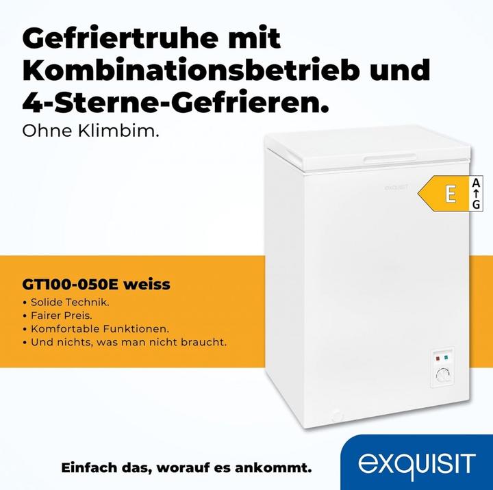 Produktbild Exquisit GT100-050E (Freistehend, 99 l)