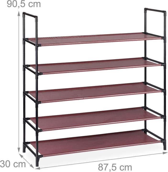 Productafbeelding Relaxdays Schoenenrek (87,5 x 30 x 90,5 cm)