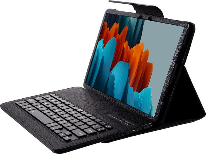 Cazy Keyboard cover compatible with Samsung Galaxy Tab S7/S8 - Protective case with magnetic detachable (Eng. Int., Galaxy Tab S7, Galaxy Tab S8)