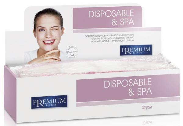 Image du produit Cosmetic Pantoufles jetables en non-tissé élastiques/ouvertes (Taille unique)