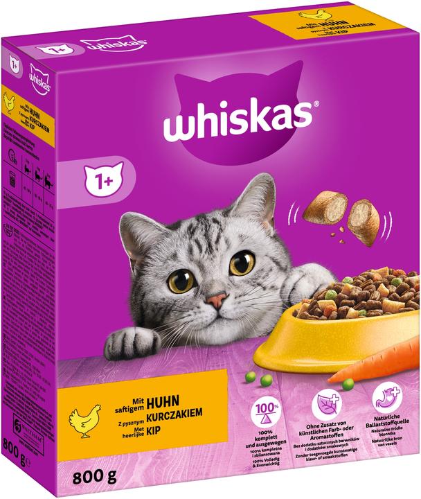 Produktbild Whiskas 1+ Mit Huhn (Adult, 1 Stk., 800 g)