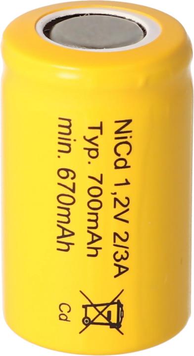 Actual product image AccuCell Akku KR-600AE, 2/3A (1 pcs., 700 mAh, Battery + charger)