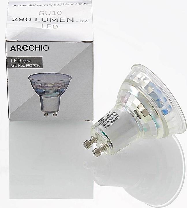 Produktbild Arcchio LED-Reflektor GU10 3,5W 3.000K 120° Glas (GU10, 3.40 W, 290 lm, 1 x, F)