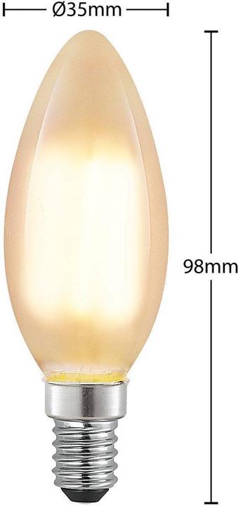Actual product image Arcchio LED Lamp E14 4W 2,700K Candle, Dimmable, Frosted (E14, 4 W, 470 lm, 1 x, E)