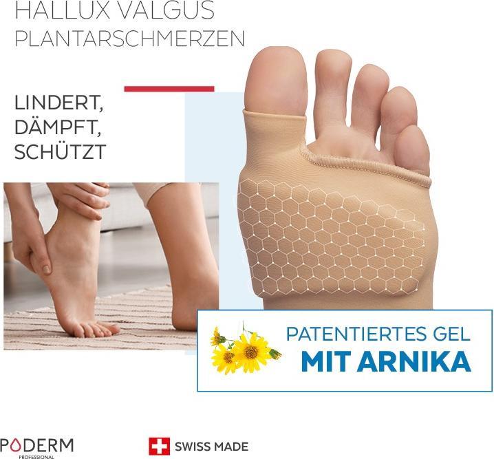 Immagine prodotto Poderm Doppia protezione per l'alluce valgo e il dolore plantare del tallone (Decompressione, 202.50 ml)