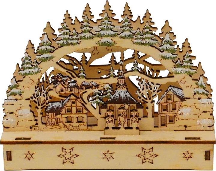 HTI-Living LED candle arch village in the fir forest