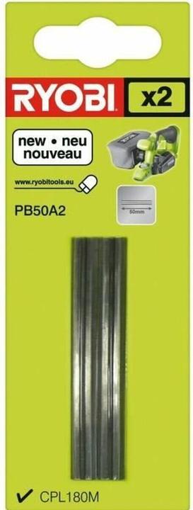 Actual product image Ryobi 5132002602 PB50A2 2-teiliges Hobelset kompatibel mit CPL180M
