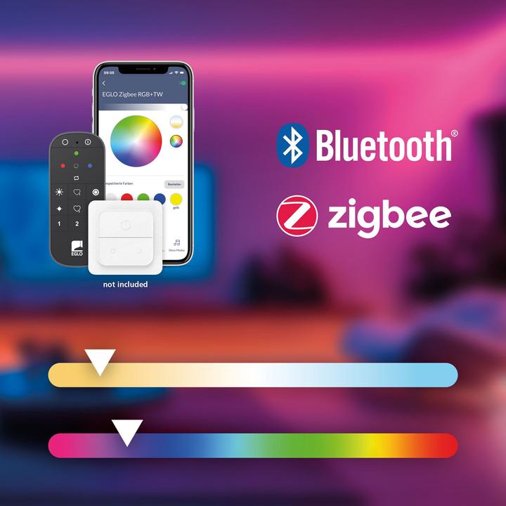 Actual product image EGLO Balamorta-Z Pendant Light - Black Ø5.5 - RGB + TW - Zigbee, Bluetooth (500 lm)