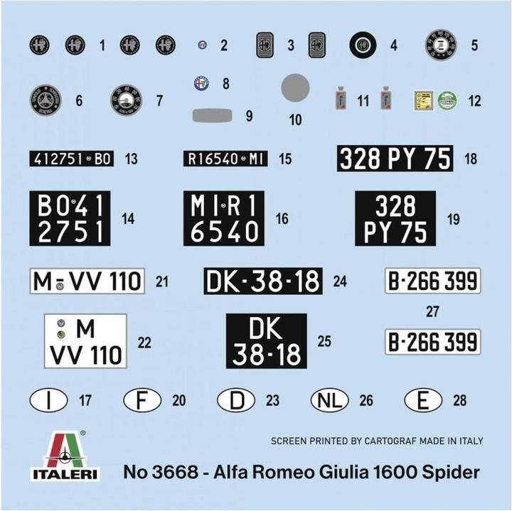 Actual product image 1:24 Alfa Romeo Guilia 1600 Spider