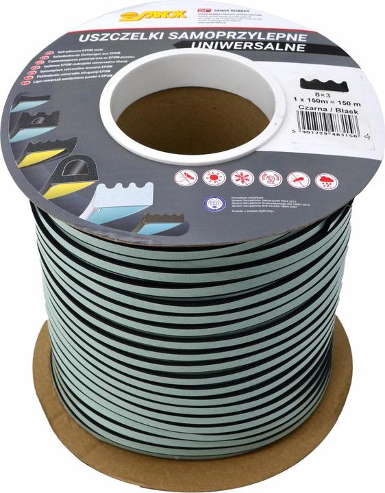 Immagine prodotto Stomil Sanok USZCZELKA DGP 8x3 CZARNA E 150mb (23 mm)