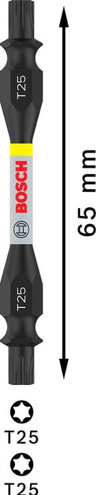 Actual product image Bosch Professional Zubehör PRO Impact screwdriver bit with double blades and pick and click inserts, T25, 65 mm (T25)
