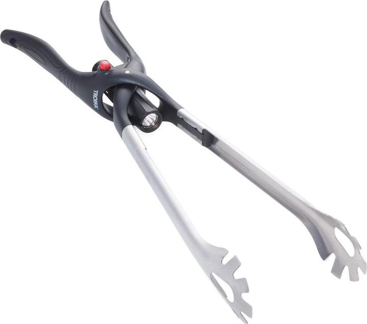 Actual product image Troika BBQ+LIGHT barbecue tongs with torch, matt grey/black