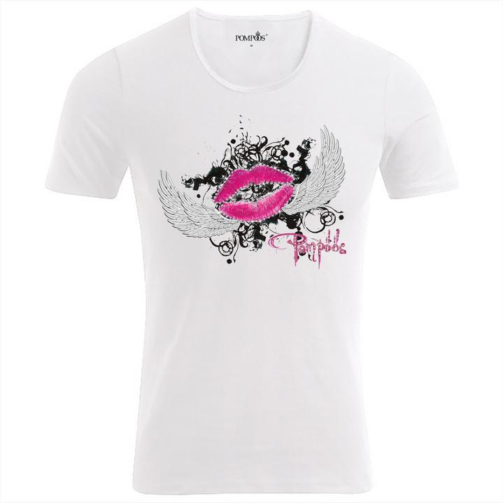 Pompöös T-Shirt Herren "Kussmund" - limited Edition T-Shirt Herren - Grösse S (S)