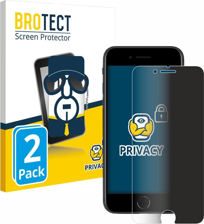 Actual product image BROTECT Anti-spy privacy film Blue light protection film (2 Piece, Apple iPhone SE (2nd Gen))