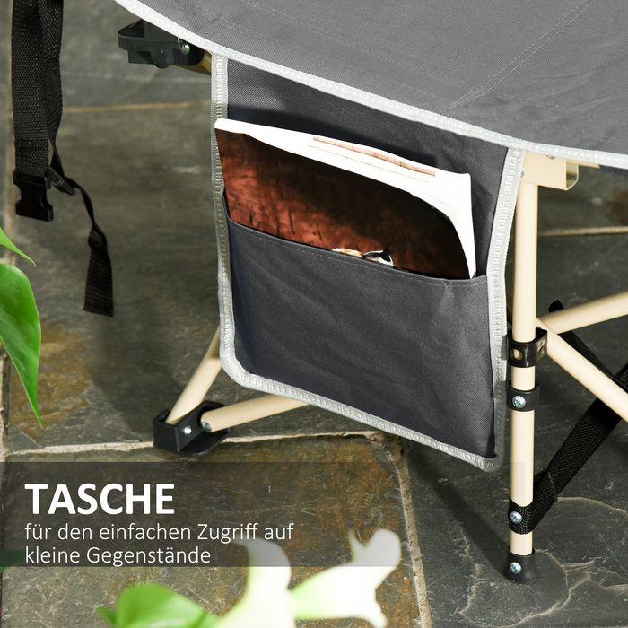 Image du produit Swisshandel24 Feldbett Campingbett Campingliege Faltbar Tragetasche Stahl Oxford Grau