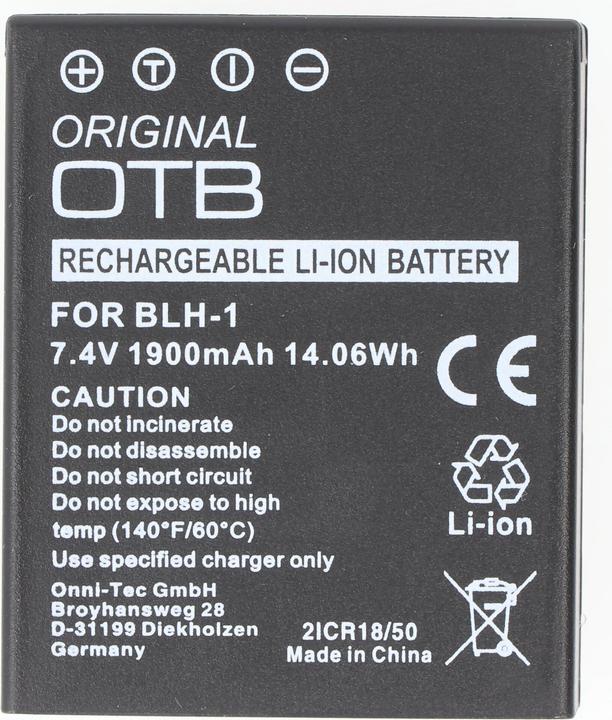Produktbild AccuCell Akku Olympus BLH-1, E-M1 Mark II, Batteriegriff HLD-9 (Kamera Akku)
