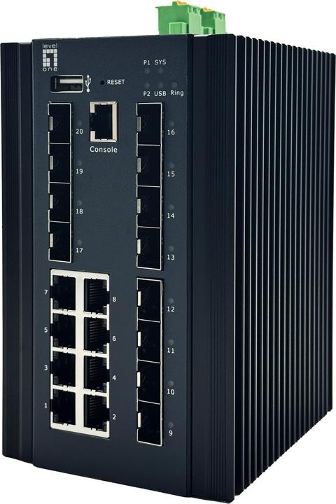 Actual product image LevelOne Switch 20x GE IGX-2072 8x 1GbE,8x 2.5GbE SFP+ sw (8 Ports)