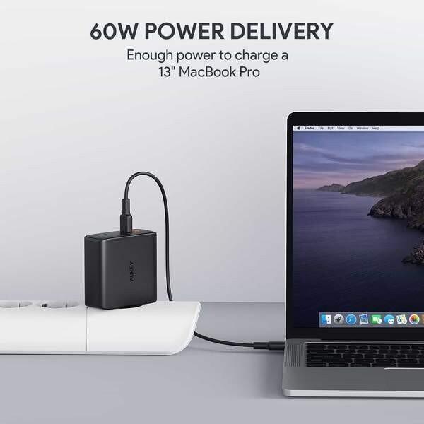 Actual product image Aukey PA-D5 GaN Charger (63 W)